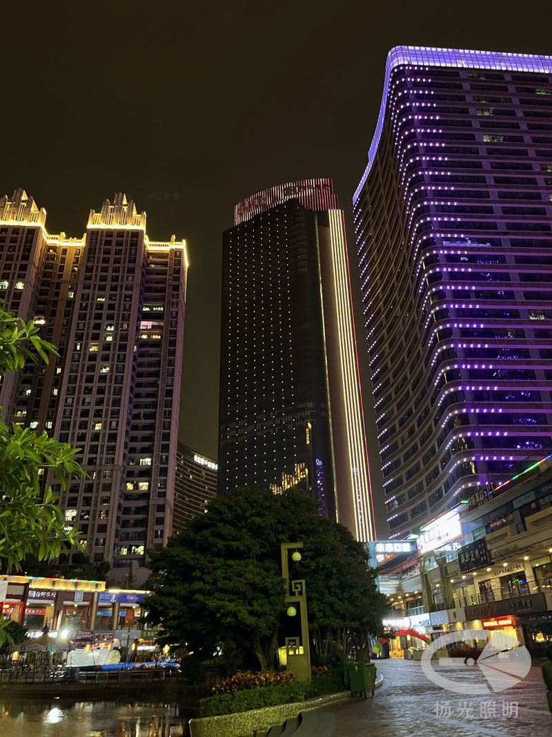 旅館景觀照明夜景圖