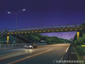 東莞長(zhǎng)塘路人行天橋夜景照明